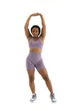 Just Showin' Off Sports Bra and Shorts Set - Purple