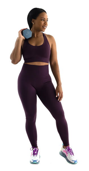 Simplicity Sports Bra - Dark Purple – Alpha Woman Activewear